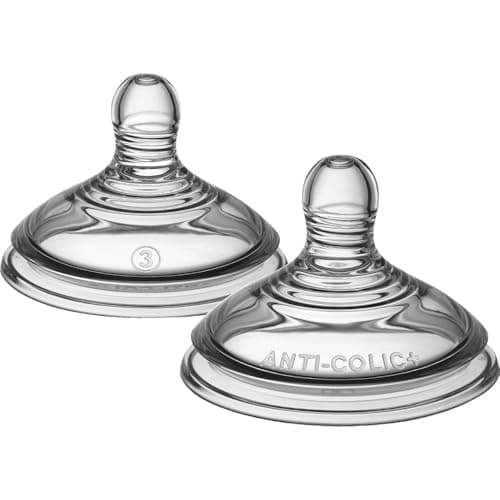 Image of Tommee Tippee Advanced Anti-Colic Teats, Variable Flow, Baby Feeding, BPA Free, Pack of 2