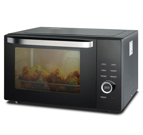 Image of SMETA 1000W Combination Microwave Oven and Grill 34L Microwave With Grill 2400W, Convection Oven 2400W, Microwave Air Fryer Oven Combo, ECO Mode Child Lock Easy to Clean Black