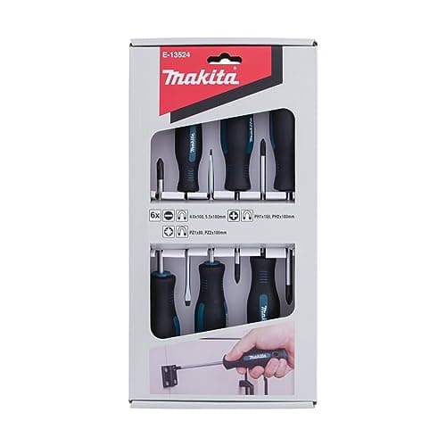 Image of Makita 6 Piece Phillips Slotted Screwdriver Set