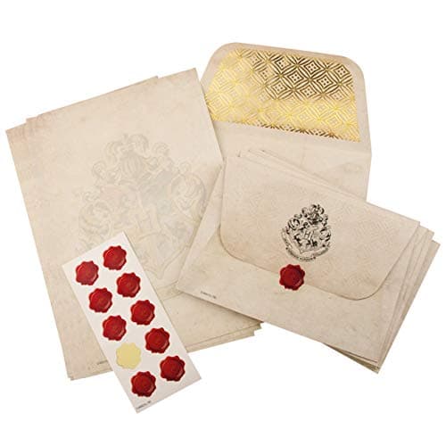 Image of Hogwarts Acceptance Letter Writing Stationery Set - Officially Licensed Harry Potter Merchandise & Desk Accessories, 10 Envelopes, 20 Sheets of Paper, & 10 Wax Seal Stickers in Kit - Paladone
