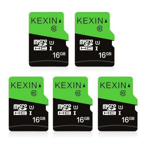 Image of KEXIN 16GB Micro SD Card 5-Pack Micro SDHC Memory Card Class 10 UHS-I TF Card (SD Card Adapter Include)