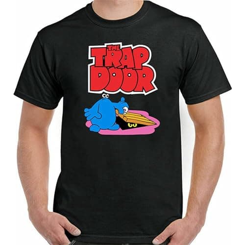 Image of JIAJIAHONG The Trap Door T-Shirt Mens Retro 80's TV Program Animated Cartoon Show Top Size L Black