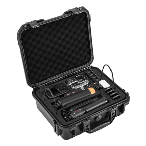 Image of Hard Case Organizer For Gopro Hero 13/12/11/10/9/8 Media Mod/Volta/Protective Housing/Chest Mount Creator Edition Accessories Waterproof Travel Storage Carrying Case 12.4 * 4.7 * 10.4inch