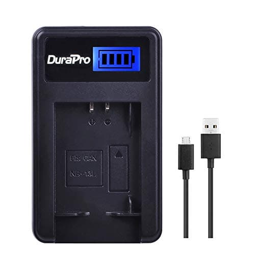 Image of DuraPro Rapid LCD USB Battery Charger Replacement for Canon NB-13L Battery; Canon PowerShot G5 X G5X G7 X G7X G9 X G9X Digital Cameras