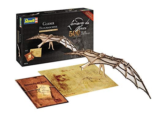 Image of Revell RV00516 00516 516 1:8 Glider (Leonardo da Vinci 500th Anniversary) Wooden Model Kit Plastic, Various