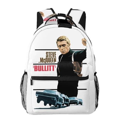 Image of Ste*ve Classic Mc*Queen Basic Backpack Bu*ll*it for School Travel Work Daily