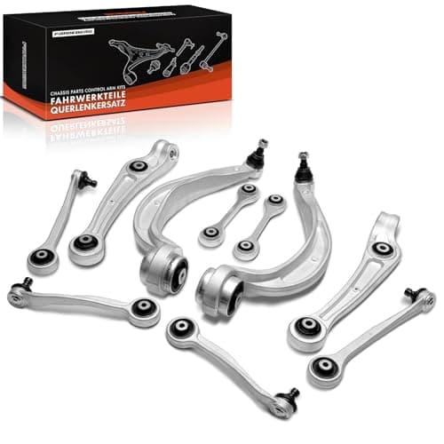 Image of Frankberg 4x Control Arm + 4x Control Arm + 2x Stabiliser Link Front Left Right Compatible with A4 Avant 8K5 Q5 8RB A4 8K2 A4 Allroad 8KH A5 Sportback Replace# 8K0407509A