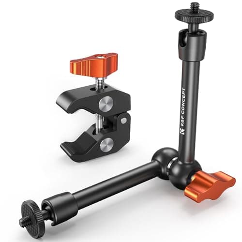Image of K&F CONCEPT 9.8" Magic Arm with Clamp, Super Clamp with 1/4" 3/8" Screw, Camera Arm for DSLR Action Cam Monitor Tripod, Camera Mount Compatible with Osmo Pocket 3/ Action 6 GoPro Hero Insta360