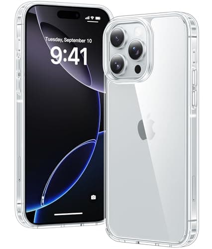 Image of Voyahülle Clear Case for iPhone 16 Pro, Ultra Thin, Shockproof TPU Cover, Anti-Yellowing, Crystal Clear, Phone Case for Apple iPhone 16 Pro - Clear