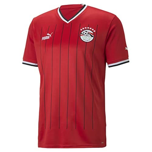 Image of PUMA Mens Egypt Home Jersey 2022 2023 Short Sleeve Red M