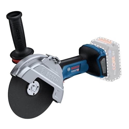 Image of Bosch Professional BITURBO Cordless Angle Grinder GWS 18V-180 P (Ø Disc 180-mm, Cutting Depth 230-mm, Protection Switch, incl. 2 x Cutting disc, 1 x Diamond disc)