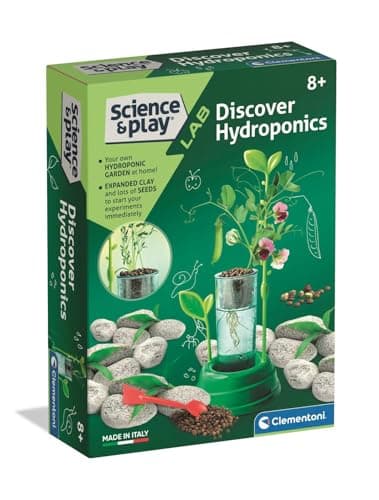 Image of Clementoni Science&Play Discover Hydroponics, Early Science Kit Discovery, For Kids 8+ Years, Made in Italy, 75124