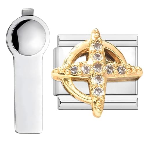 Image of VLYX Gold Bracelet Pieces, Customizable Charms for Italian Chain Links, Designed for 9mm