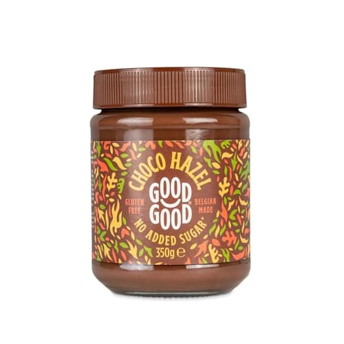 Image of GOOD GOOD Belgian Choco Hazel with Stevia and Maltitol - No Added Sugar - Chocolate Hazel Spread - Gluten Free - Vegetarian Friendly - 12 oz (350g)