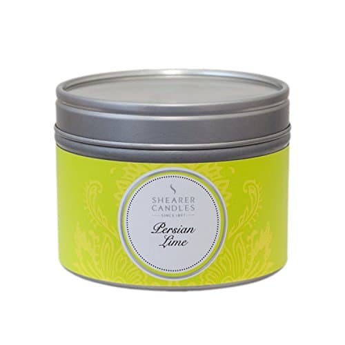 Image of Shearer Candles Persian Lime Small Scented Silver Tin Candle - White