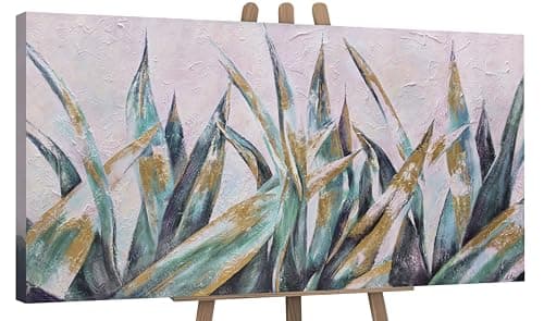 Image of YS-Art wall art “Shades of autumn”| Painting | Painting for wall decoration | Abstract canvas wall art | Acrylic painting handmade 40x20 inch