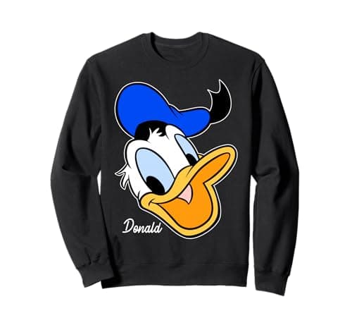 Image of Disney Donald Duck Smiling Face Portrait Sweatshirt
