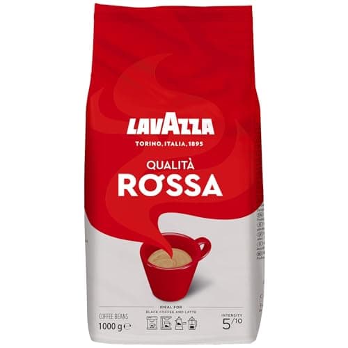 Image of Lavazza, Qualità Rossa, Coffee Beans, Arabica and Robusta, Intensity 5/10, Medium Roasting, 1 Kg