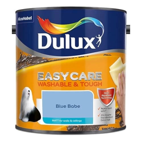 Image of Blue Babe Dulux Easycare Matt Emulsion Paint 2.5L – Washable & Stain Resistant, Durable Matt Finish, Quick Dry, Low Odour Interior Wall & Ceiling Paint