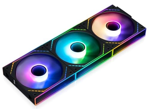 Image of Thermalright TL‑M12QR-S X3 120mm PC Case Fans Reverse Blade, 1500RPM Airflow, ARGB Daisy‑Chain, Infinity‑Mirror Lighting, 3‑Pack