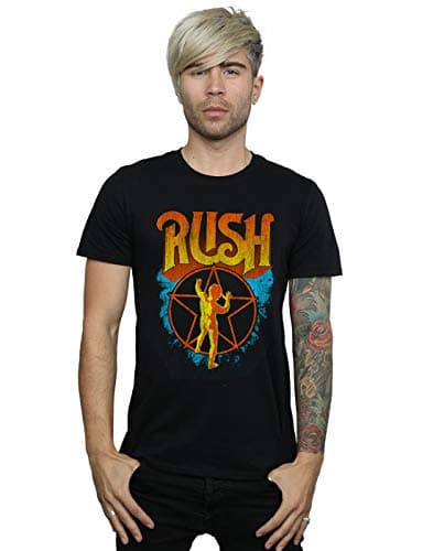Image of Absolute Cult Rush Men's Sunburst Star T-Shirt Black Small