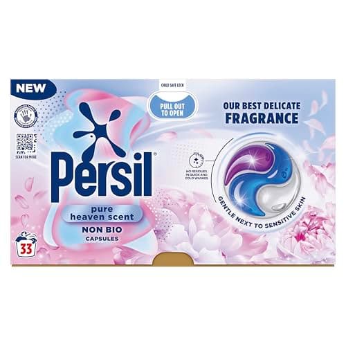 Image of Persil Pure Heaven Scent Non Bio Washing Capsules our best delicate fragrance laundry capsules gentle next to sensitive skin 33 washes