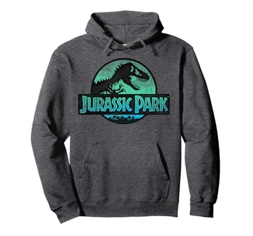 Image of Jurassic Park Turquoise Safari Circle Logo Pullover Hoodie