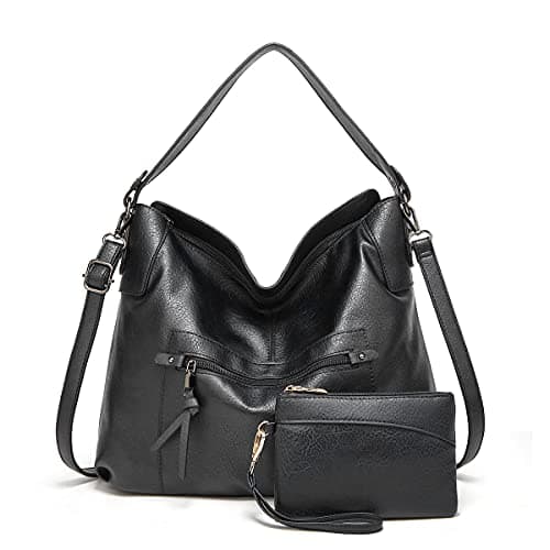Image of Gladdon Hobo Bags for Women Large Capacity Handbags Bags Ladies Tote Bags Leather Crossbody Shoulder Bags with Small Purse Set 2PCS
