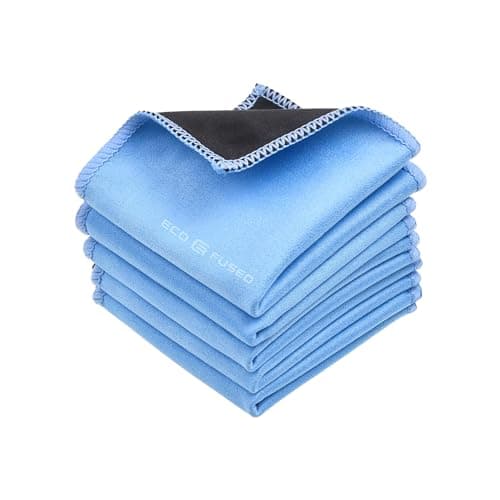 Image of Microfiber Cleaning Cloths - 5 Pack - Double-sided Cleaning - Microfiber and Suede for Smartphones, LCD TV, Tablets, Laptop Screens, Camera Lenses and Other Delicate Surfaces