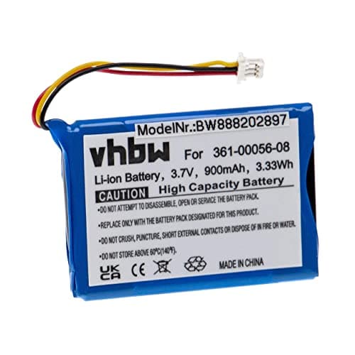 Image of vhbw Replacement Battery compatible with Garmin DriveSmart 5, 50 LMT-D, 51 LMT-D EU, 55, 61 LMT-S GPS Navigation System Sat Nav (900mAh, 3.7V, Li-Ion)