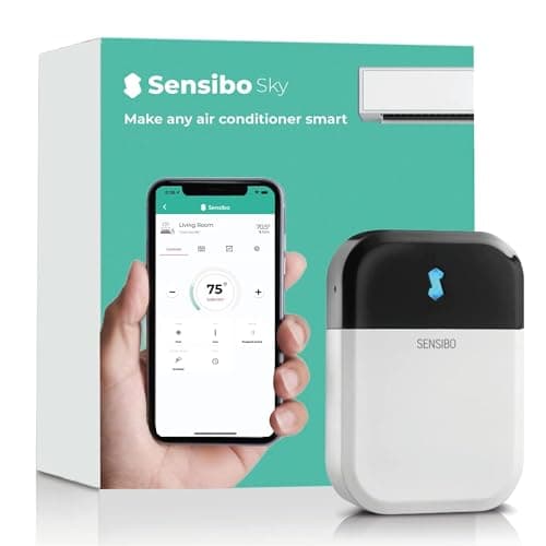 Image of Sensibo Sky, Smart Wireless Air Conditioner Controller. Quick & Easy DIY Installation. Maintains Comfort with Energy Efficient. Automatic Wifi Thermostat Control App. Google, Alexa and Siri Compatible