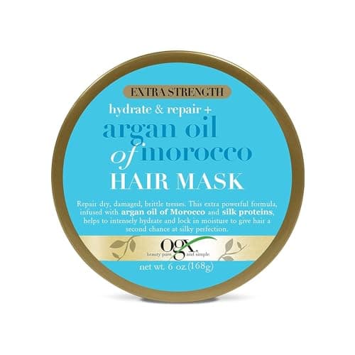 Image of OGX Extra Strength Hydrate Repair + Argan Oil of Morocco Hair Mask Deep Moisturizing Conditioning Treatment, Citrus, 6 Ounce