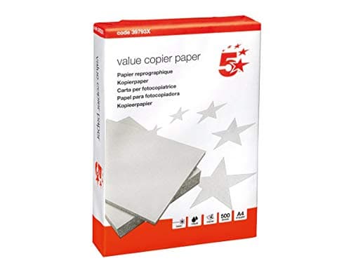 Image of 5 Star Value Copier Paper Multifunctional Ream-Wrapped FSC 75gsm A4 White [500 Sheets]