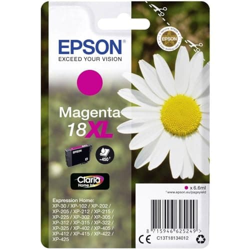 Image of Epson 18XL Magenta Daisy High Yield Genuine, Claria Home Ink Cartridge