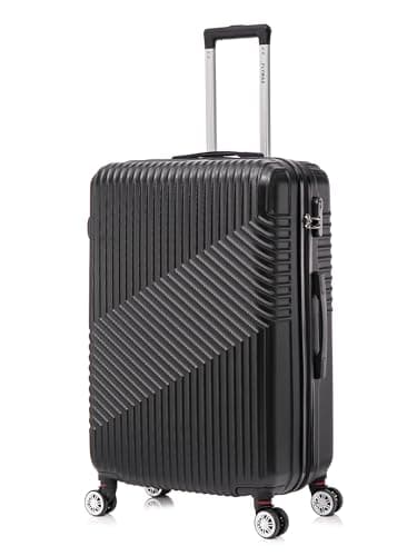 Image of FLYMAX 29" Large Suitcases 4 Wheel Spinner Super Lightweight Luggage Hard Shell Durable Check in Hold Built-in 3 Digit Combination Black