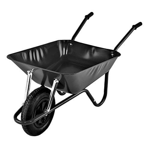 Image of Walsall BEASBP 85L Heavy Duty Easiload Wheelbarrow Builders Barrow Black with Pneumatic Wheel