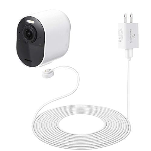 Image of 16ft/4.8m Weatherproof Outdoor Magnetic Charging Cable with Quick Charge Power Adapter compatible with Arlo Ultra - Charging convenience for your Arlo camera (White)