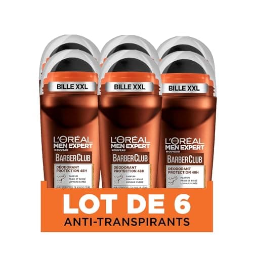 Image of L'Oréal Paris Barberclub Deodorant Roller, Men, 50 ml, Pack of 6