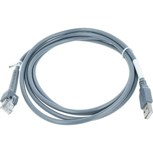Image of vhbw Data Cable USB 2.0 plug to RJ45 plug compatible with Honeywell Voyager 1200g, 1400g Barcode Scanner - Cable, 2 m Grey