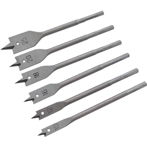 Image of Rolson 48523 6Pc Flat Wood Drill Bit Set