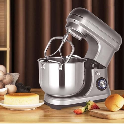 Image of 2000W Stainless Steel Stand Mixer, 10L Commercial Food Mixer with Dough Hook, Pizza Bakery Multifunction Blender, Electric Dough Mixer for Bread Cake Hook Beater Whip