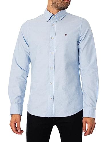 Image of GANT Men's Slim Oxford Shirt, Light Blue, XL