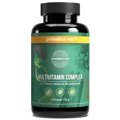 Image of Primal Harvest Multivitamin Complex - Daily One-A-Day Supplement with Biotin, Zinc & Vitamin Complex, High Dosage, for Men & Women,1 Pack: 30 Servings