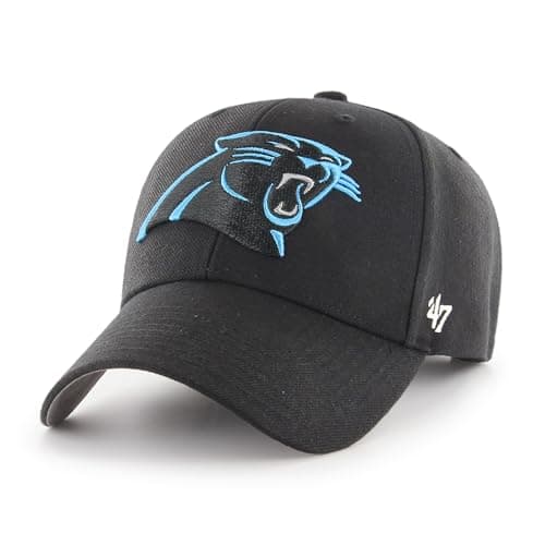 Image of 47 Carolina Panthers NFL MVP Unisex Baseball Cap, Adjustable, Team Badge, Black