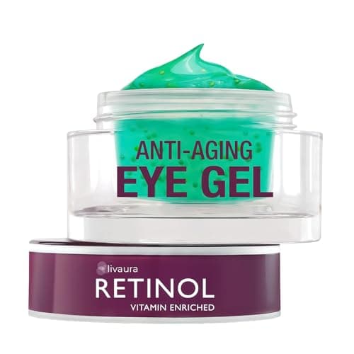 Image of LIVAURA Retinol Vitamin A Eye Gel – Anti-Wrinkle Treatment Minimizes Signs of Aging, Dark Circles Around Eyes – Extra Boost of Retinol From Micro-Beads Restores Tone & Elasticity to Eye Area