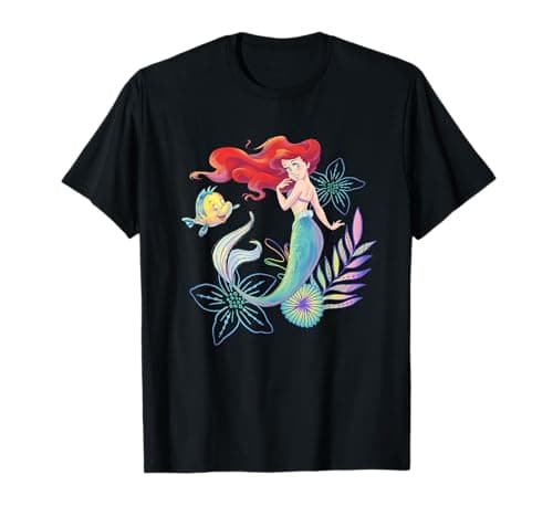 Image of Disney The Little Mermaid Ariel and Flounder Sea T-Shirt