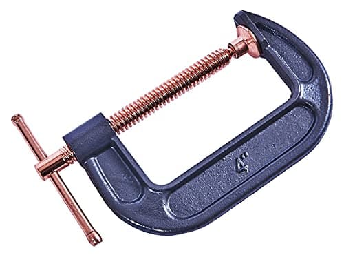 Image of Amtech – G Clamp, Heavy-Duty Steel Frame, Copper-Coated Screw with Swivel Pad, Reliable Assembly and Welding Support for Workshop and Site Use, 4"