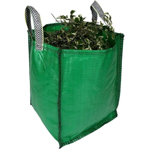 Image of Garden Waste Bags - 120 Litre - 1 to 5 Sacks - PREMIUM GRADE - Industrial Fabric and Handles - Heavy Duty Garden/Green Waste Sacks (10 Sacks)