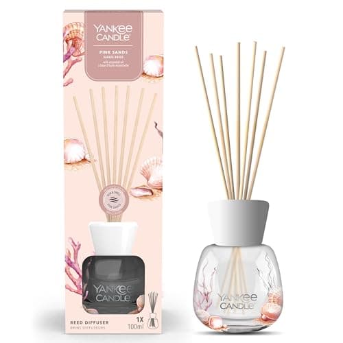 Image of Yankee Candle Signature Scented Reed Diffuser | Pink Sands Aroma Diffuser | up to 10 Weeks of Fragrance | 100 ml for Women