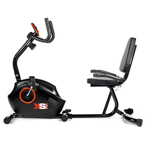 Image of XS Sports B400R Recumbent Seated Recovery Rehab Exercise Bike, 8 Level Magnetic Resistance Bike with LCD Monitor, Handle Pulse Sensors, Adjustable Seat